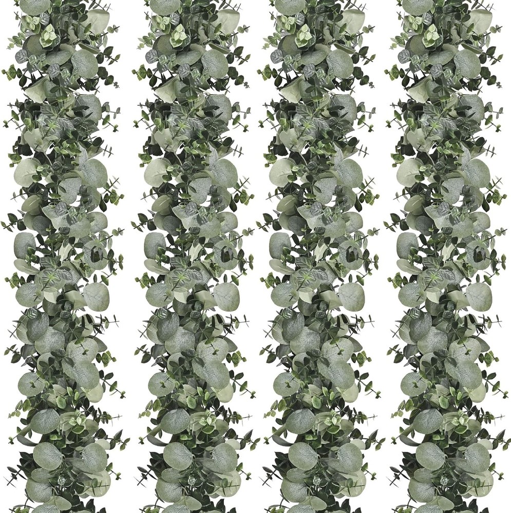 4 Packs 6FT Artificial Eucalyptus Garland, Faux Greenery Garland Hanging Fake