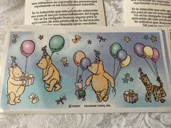 Party express 12 sheets Disney hallmark Pooh birthday stickers vintage?…….g