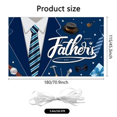 Happy Fathers Day Banner Decorations 70.9×45.3in Extra Large Size Father’s Da…