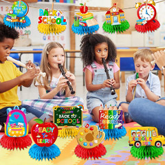 Back to School Decorations,12Pcs Welcome Back to School Table Decorations Honeyc