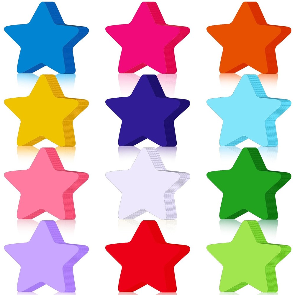 360 Star Cutouts Paper 3.9″ Assorted Color Die Cuts for DIY Crafts Decor