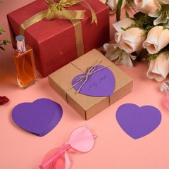200 Heart Cutouts – 4 Inch Purple Heart Shapes – Paper Cut-Outs for Valentine…
