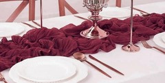 MDS Pack of 12 Cheesecloth Table Runner 35×120 Inch, 10FT Long Gauze Cheese C…
