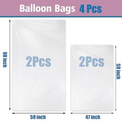 Extra Large Balloon Bags for Transport 4 Pack for Weddings & Parties