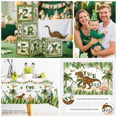 237pcs Dinosaur Birthday Party Set for Boys, 2nd Birthday Decorations, Serves 20