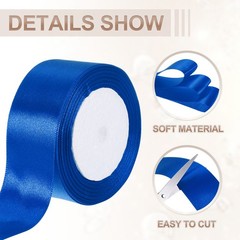 1.5 Inches x 24 Yards Satin Ribbon Roll Gift Wrapping Ribbon, Navy Blue