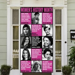 ’s History Month Door Cover National ‘s Day Photo Backdrop Womens History Mon…