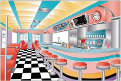 – Rockin 50S Backdrop Banner for Party – Party Decor – Wall Decor – Preprinted B