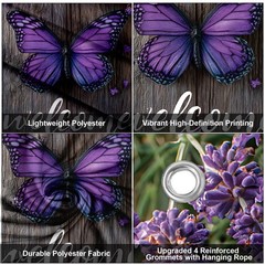 Spring Welcome Door Cover Decoration, 70.87″ x 35.43″ Door Banners for Front …