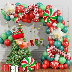 5Pcs Christmas Balloon Set – 18IN Star and Round Festive Foil Balloons, Suita…