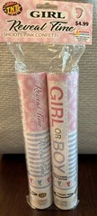 Gender Reveal Celebration Cannons (Two 2 Packs, Its’s a Girl Pink Confetti)