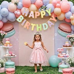 Happy Birthday Banner – 9ft Pre-Strung Happy Birthday Sign for Women, Men, Gi…