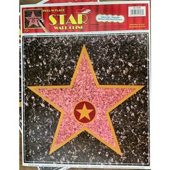 3 Pack 12”x15” Hollywood Star Peel ‘N Place Wall Cling/Party Accessory/Birthday
