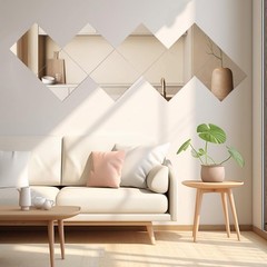 16PCS Square Mirrors for Centerpieces, 8 x 8 Inch Square Mirror Tray Candle P…