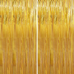 4 Pack 3.3 X 9.9 Ft Gold Foil Fringe Curtains Party Decorations, Gold Tinsel Cur