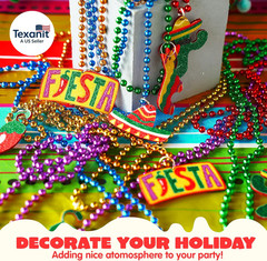 12 PCS Cinco De Mayo Fiesta Necklaces Bead- Mexican Birthday Party Favors Suppli