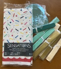 Rectangle Party Tablecloth Plus Party Decorations