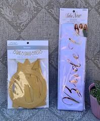 «She Said Yes» Banner & “Bride To Be” Sash Engagement Party/ Bachelorette
