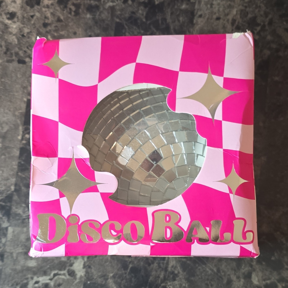 RIT Disco Ball Hanging Party Decoration Silver Check Pattern Plastic Mirror Ball