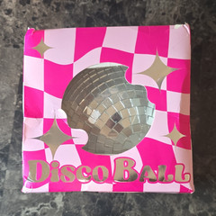 RIT Disco Ball Hanging Party Decoration Silver Check Pattern Plastic Mirror Ball