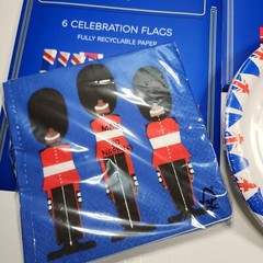M&S Coronation Party Set Bag Flag Plate Napkin King Charles III Marks Spencer