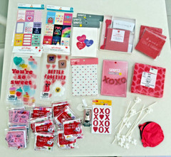 Valentine decor 42+ piece gel cling party bag balloon card kit napkin lot