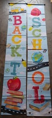 BACK TO SCHOOL HANGING BANNER SET WITH BLACK HANGING RIBBON- SOFT NYLON