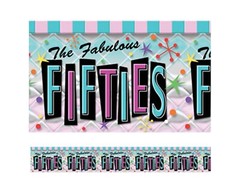 FABULOUS 50s PLASTIC SCENE SETTER (1CT) Birthday Supplies Pictures Celebrate