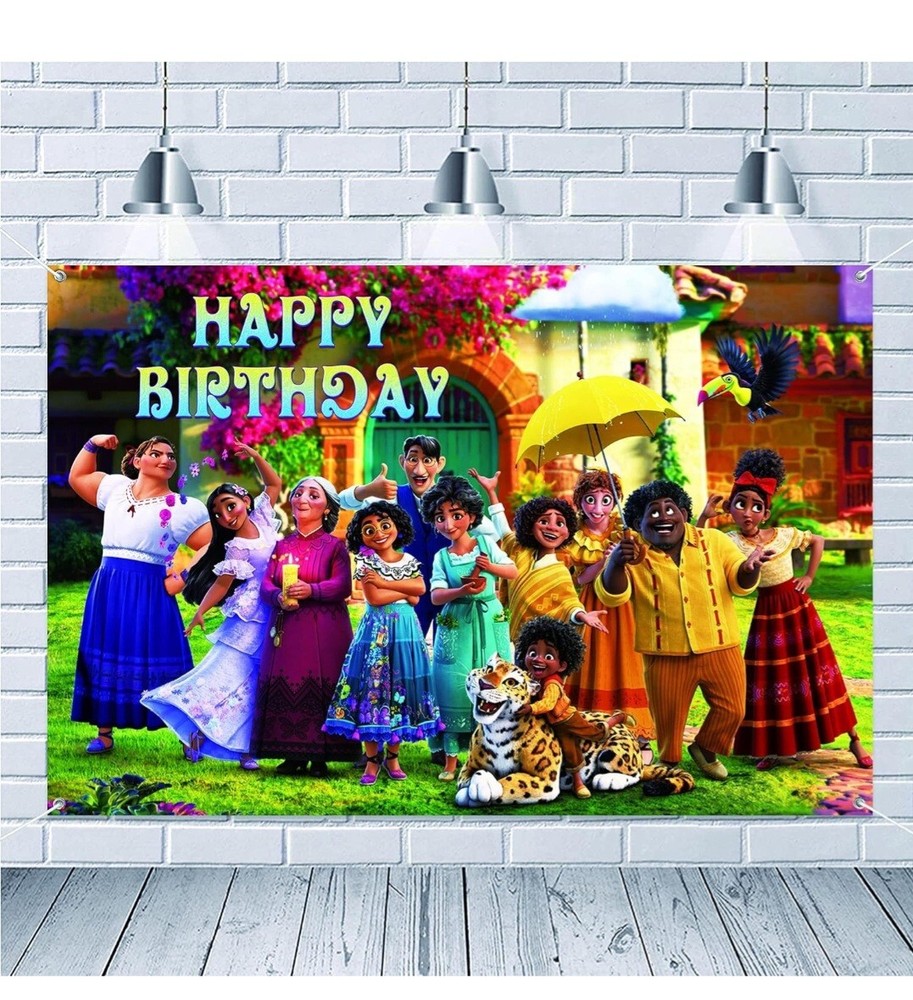 En-canto Happy Birthday Backdrop 5×3 FT Birthday Party Decorations