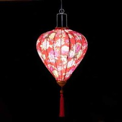 Floral Hanging Lantern Cloth Lantern Chinese New Year Festival Outdoor Decor