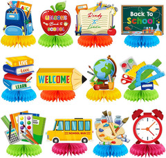 12 Pcs Back to School Decorations Welcome Back to School Table Decorations Honey