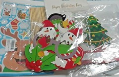 Christmas decorations. Centerpiece, banner, selfie props, shaped fans, Decals