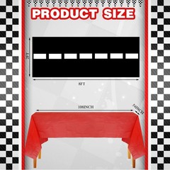 Cindeer 30 Pcs Racing Car Party Decorations 8 Ft Running Mat 16 Ft Long Pennant