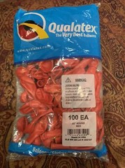 5” Round Red Qualatex Balloons, 100ct