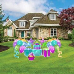 VictoryStore Neon Dripping Glitter Birthday Party Supplies Set Neon Party 19673