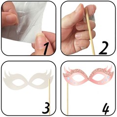 Birthday Decorations 33PCS Photo Booth Props Rose Gold Party Women Glitter