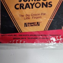 Paper Art Crayola NOS Party Table Centerpiece Happy Birthday Crayons Vintage
