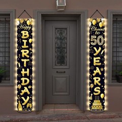 50th Birthday Party Banner Lighted Decorations for Women Men 50 Year Old Ligh…
