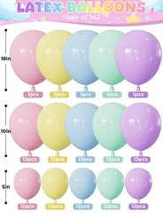 Adeyoo Pastel Balloon Arch Garland Kit – Ice Cream Balloon Arch Pastel Rainbo…