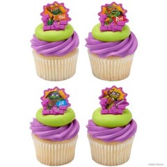 Teenage Mutant Ninja Turtles Cupcake Rings 24 Pack Party Decorations