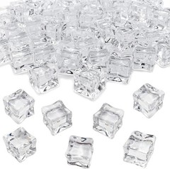 Fake Ice Clear Fake Ice Cubes Acrylic 17 mm 100 PCS Acrylic Decorative Ice Cubes