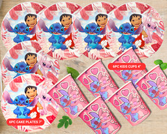 lilo stitch angel Party Supplies happy birthday centerpiece decoration cup plate