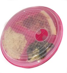 3-Pack Divided Microwave Plates with Vented Lids – Mixed 8 inch, Multicolor