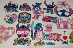 Stitch Themed Party Masks Decor 20 Pieces & Sticks Cake Toppers Wall Decor Photo