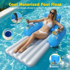 Inflatable Motorized Pool Floats for Adults – Rechargeable Pool Lounger with …