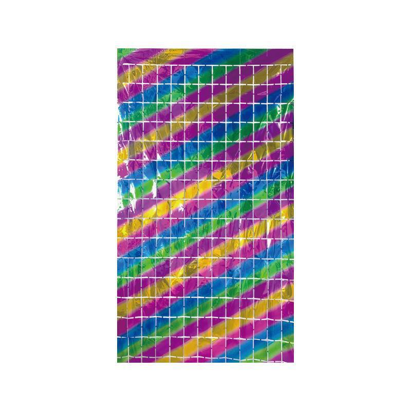 Rainbow Foil Fringe Curtain Sequin Backdrop Party Decorations 1x2m Colourful