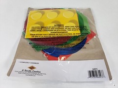 Building Blocks Party Decorations Set Multicolor Tablecover, Banner, And Whirls