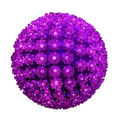 Holiday Bright Lights 10 Inch Purple Light Sphere 150 Incandescent Battery Opera