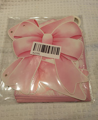 Pink Bow Birthday Decorations for 24 Guests – Plates, Napkins, Forks, Cups, etc.