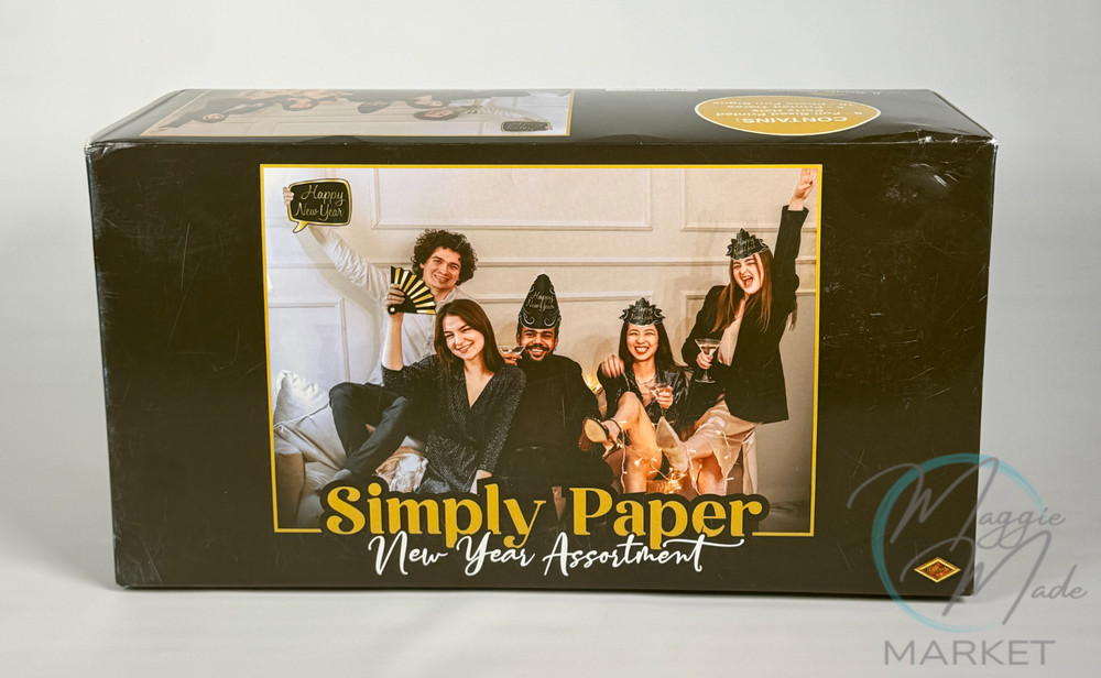 New Simply Paper Colorful New Year Party Assortment Hats Tiaras Photo Props